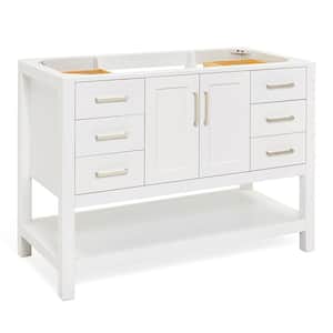 Magnolia 48 in. W x 21.5 in. D x 34.5 in. H Bath Vanity Cabinet without Top in White