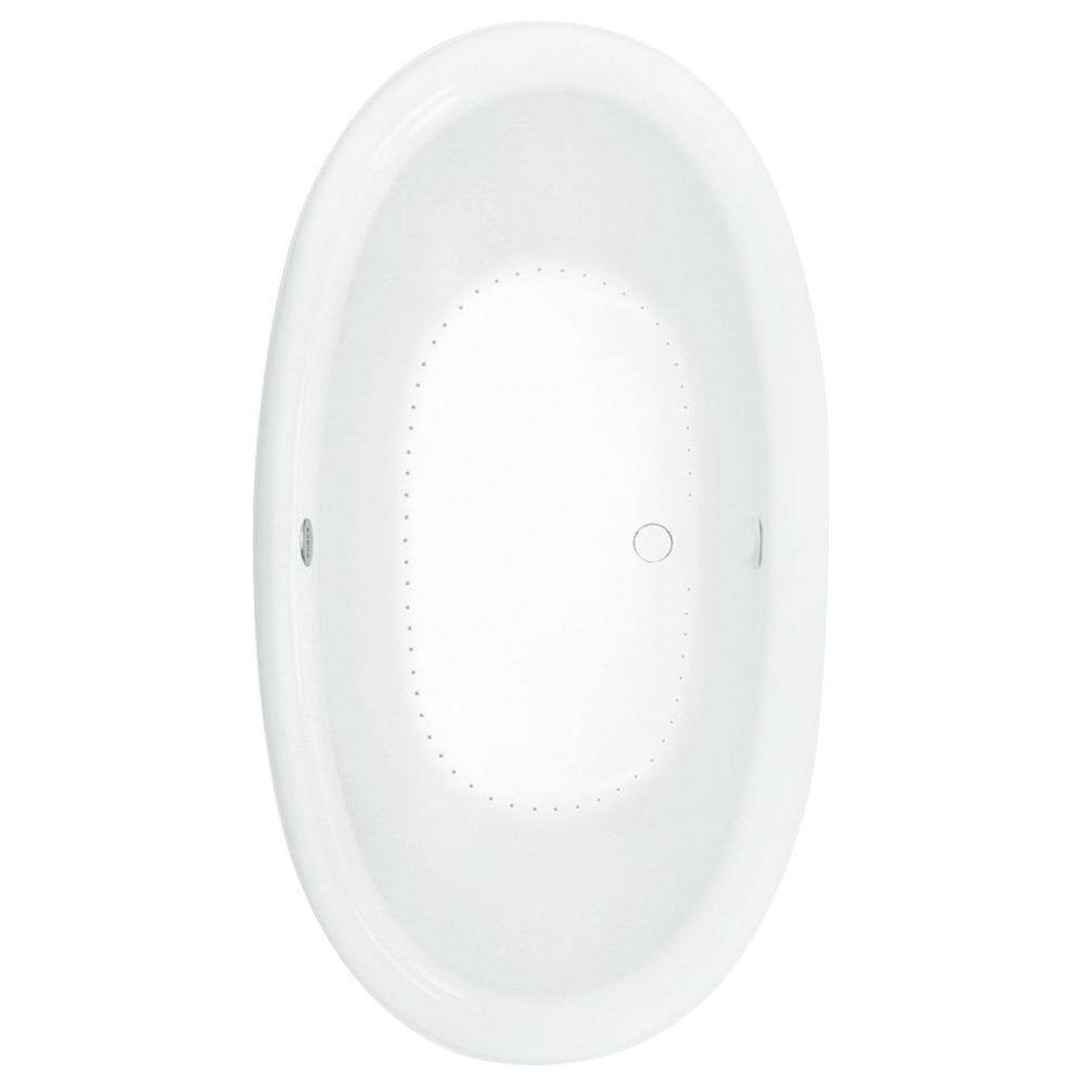 Serenity 11 - 72 in. x 40 in. Acrylic Reversible Drain Air Bath Flatbottom 