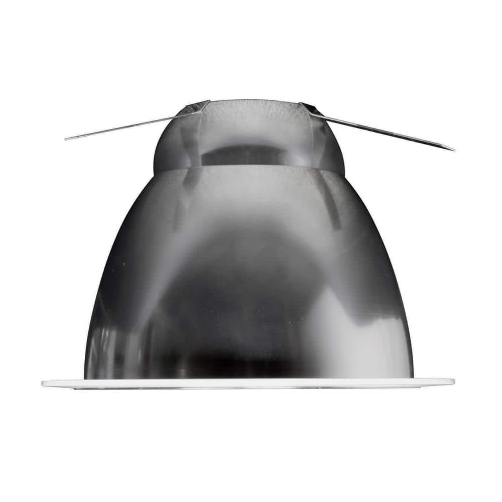 6'' White and Chrome Reflector Recessed Trim