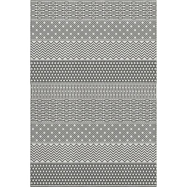Addison Rugs Mayfield Premium Machine Washable Abstract AMF939 White 3 ft. x 5 ft. Area Rug