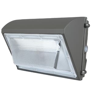 125-Watt 120° Outdoor Integrated Bronze LED Wall Pack Flood Light 16000 Lumens 5000K White with Photocell