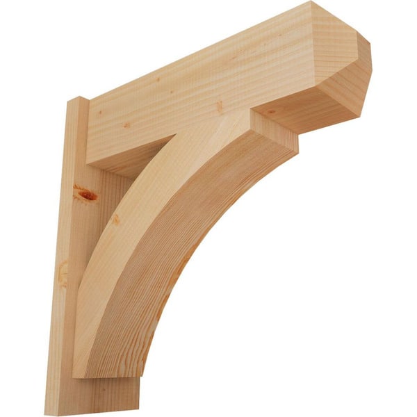 Ekena Millwork 8 in. x 24 in. x 24 in. Thorton Craftsman Smooth Douglas Fir Outlooker