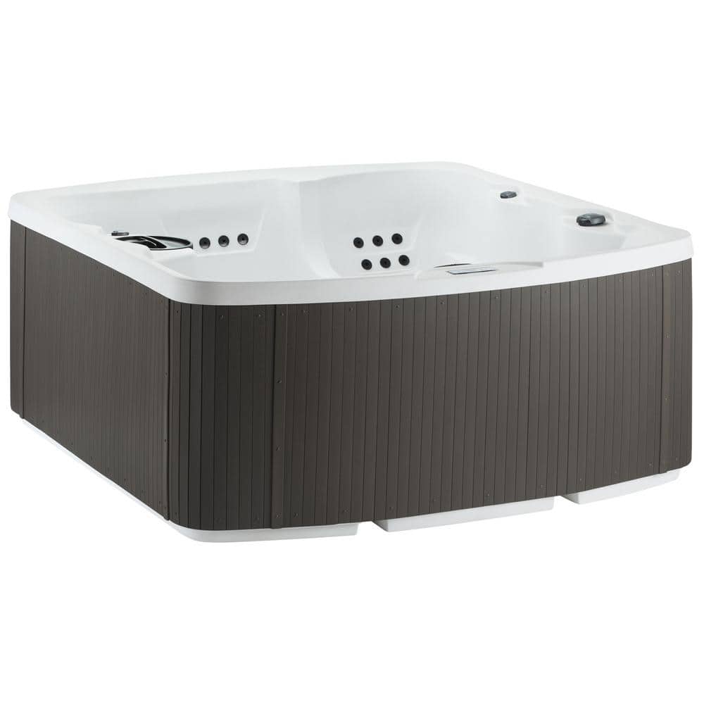 Lifesmart Leganza 6-Person 90-Jet 230V Hot Tub in Arctic White/Coastal Gray with Lounge Seating -  401433510200