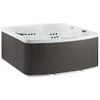 Leganza 6-Person 90-Jet 230V Hot Tub in Arctic White/Coastal Gray with Lounge Seating