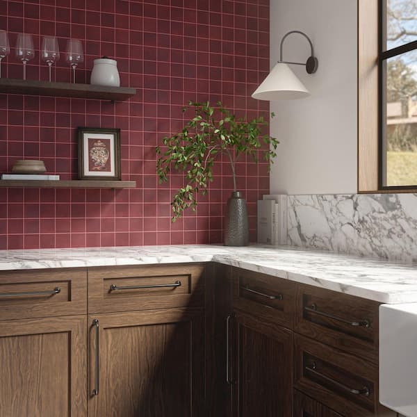 Heirloom Hues Rust 12 in. x 12 in. Matte Ceramic Mosaic Floor and Wall Tile (10 sq. ft./ Case)