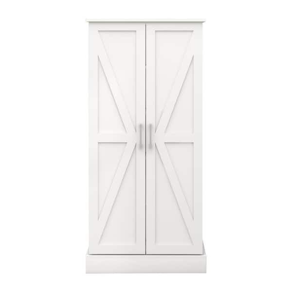 Tileon 50 in. Kitchen Pantry Cabinet, Freestanding Buffet Cupboards Sideboard with 2-Doors with Racks and Shelves for Kitchen
