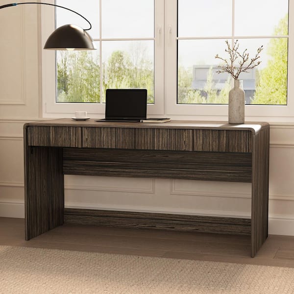 Manhattan Comfort Novara 60 in. Rectangular Jacobean Walnut 2