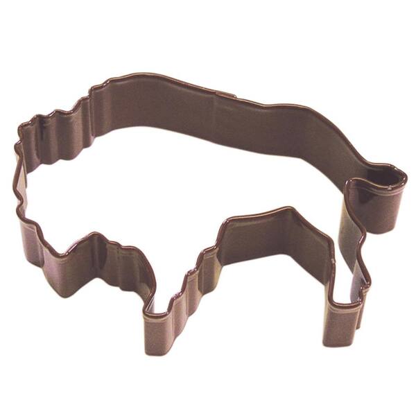 CybrTrayd 12-Piece 4 in. Buffalo Brown Polyresin Cookie Cutter/Cookie Recipe