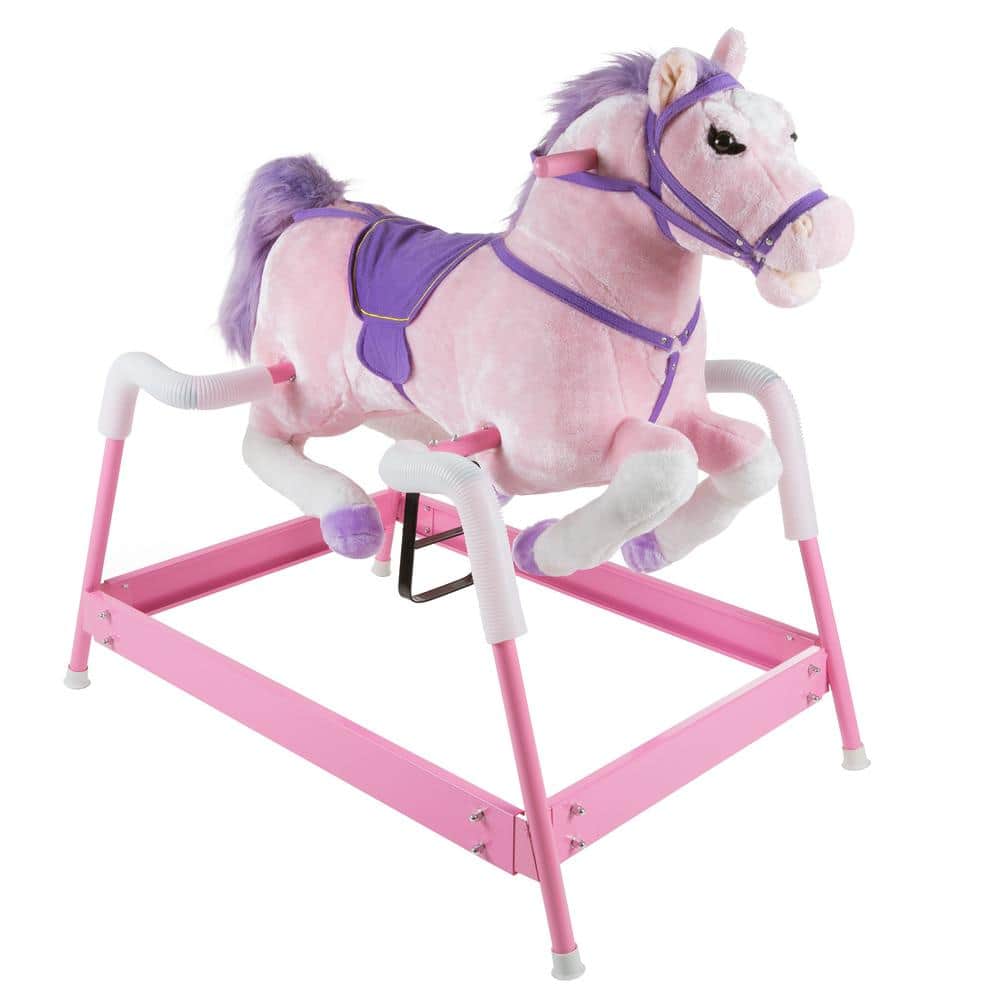 UPC 191344000044 product image for Pink Ride-On Kids Rocking Horse Toy | upcitemdb.com