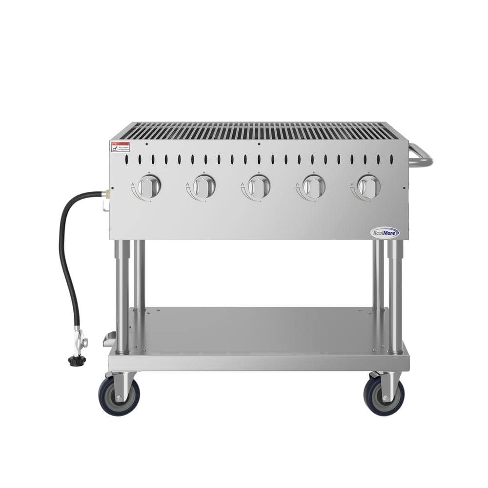 Koolmore 36 in. Commercial Portable Liquid Propane Outdoor Grill in Stainless Steel