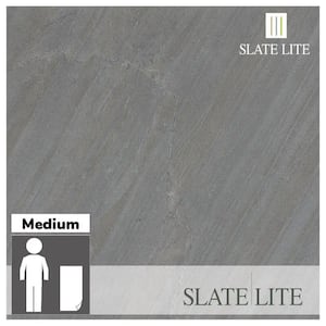 Black 45° 24 in. x 48 in. Black Grey Slate Thin and Flexible Stone Sheet Wall Tile (8 sq. ft. / Case)