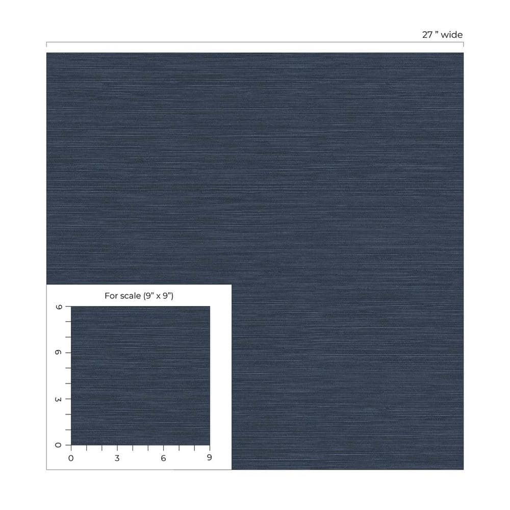 Caspian Blue Embossed Vinyl Wallpaper Roll