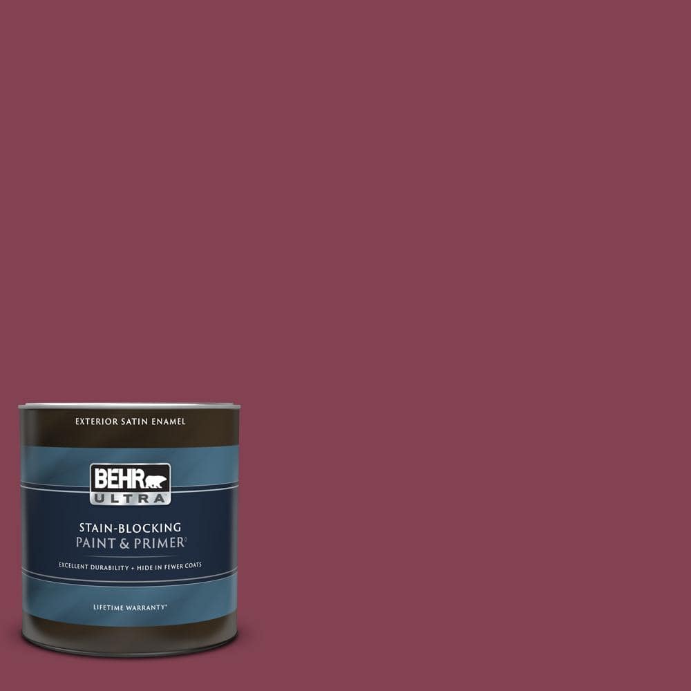 BEHR ULTRA 1 qt. M1307 Sugar Beet Satin Enamel Exterior Paint
