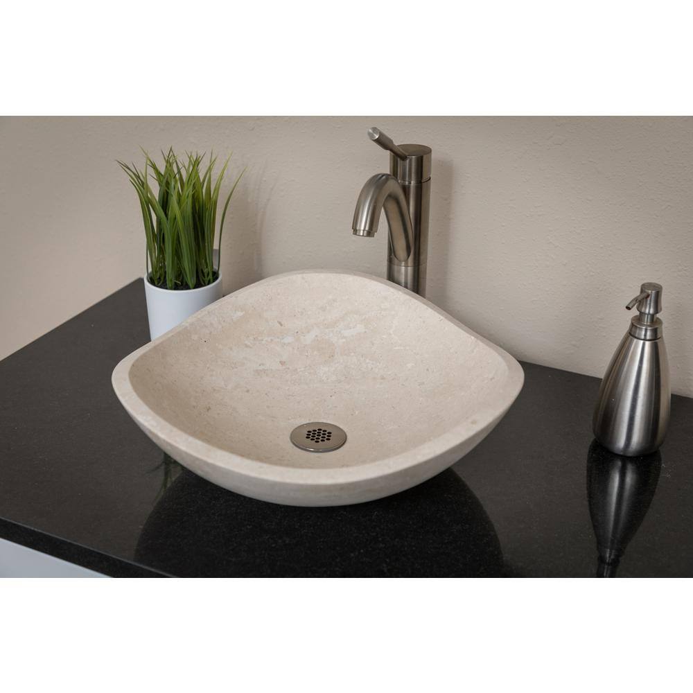 Eden Beige Stone Curved Rim Bathroom Sink