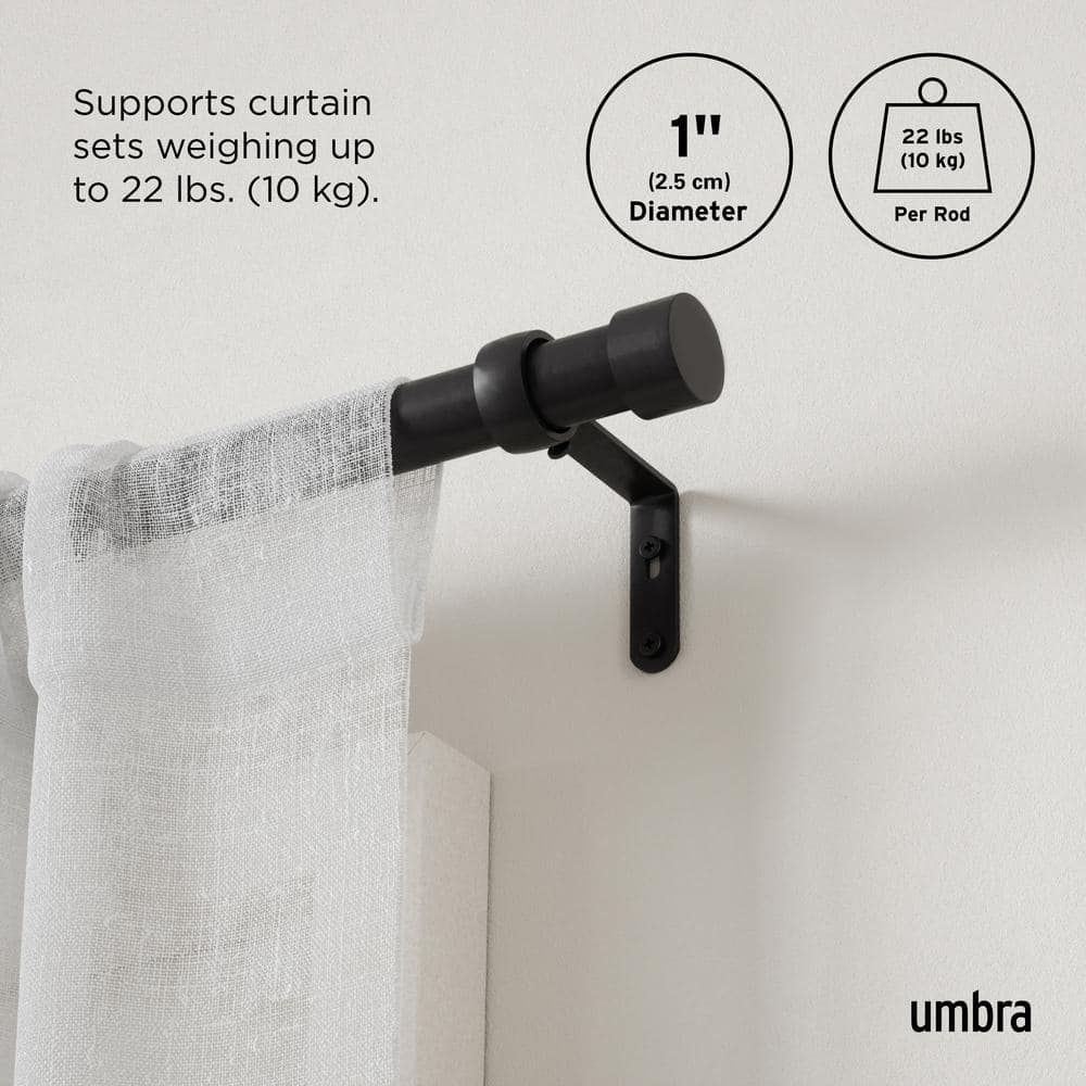 Umbra Cappa 1 Rod 66-120 Black