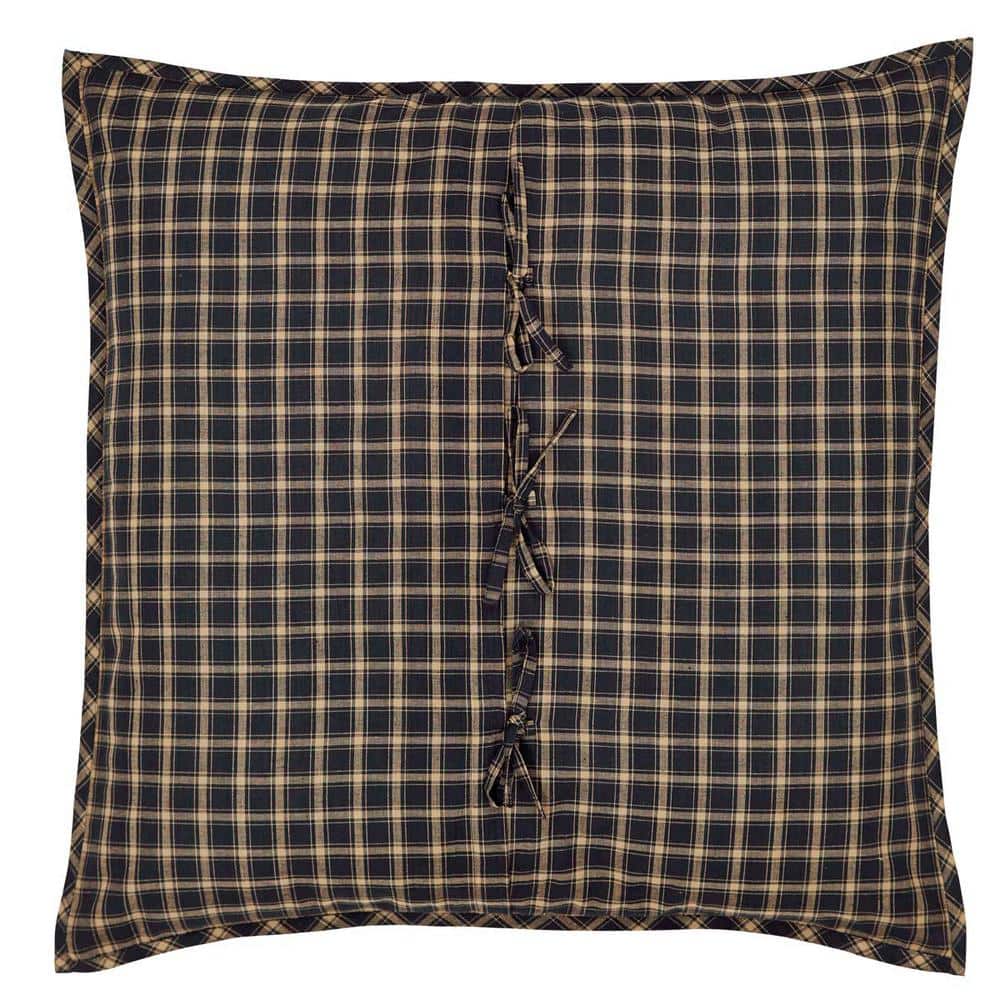 Beckham Rust and Khaki Plaid Cotton Euro Sham