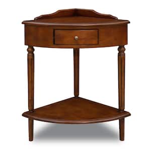 16 in. W x 30.5 in. H Corner Table in Russet Brown