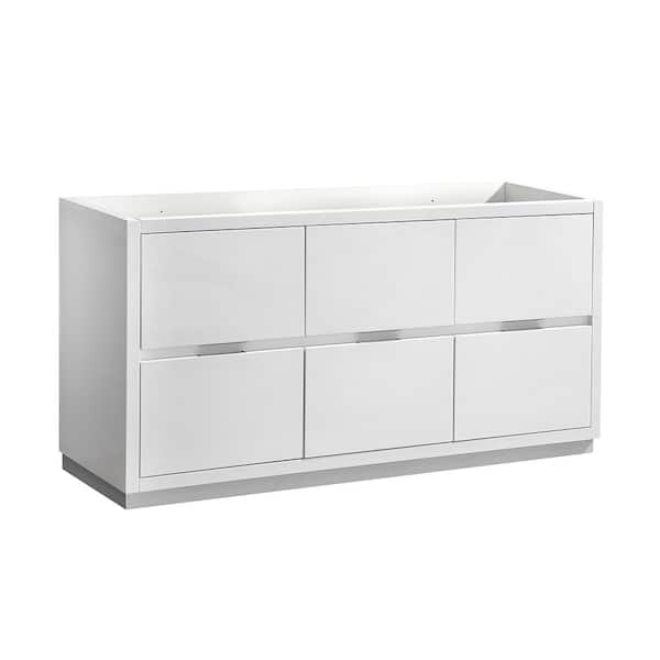 Fresca Valencia 60 in. W Bathroom Vanity Cabinet in Glossy White