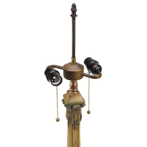 River of Goods Ariana 26.75 in. Tan Tiffany Stained Glass