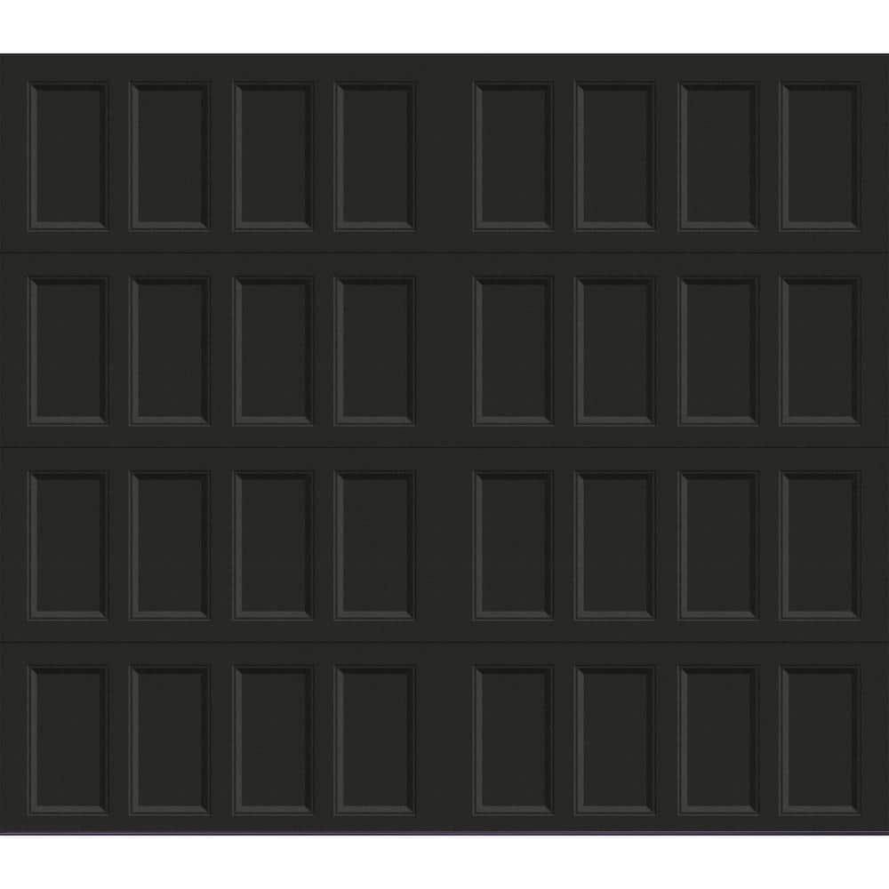 Bridgeport Steel Narrow Panel 8ft x 7ft Insulated 12.9 R-Value Black Garage Door without windows price history on PriceWatchPro