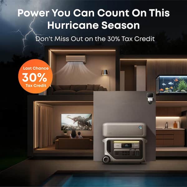 SOLIX BP3000 Expansion Battery, 3,072Wh LFP Battery with 10-Year Lifespan, Push Button Start Battery Generator