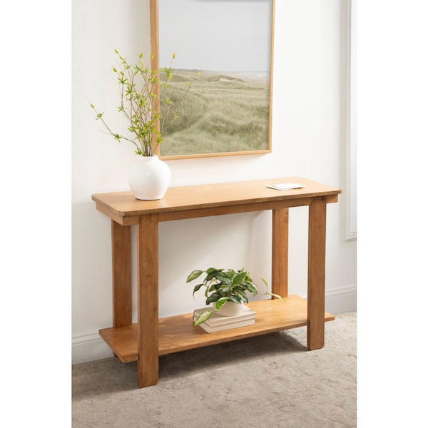 Foxford 42 in. Natural Rectangle Wood Console Table