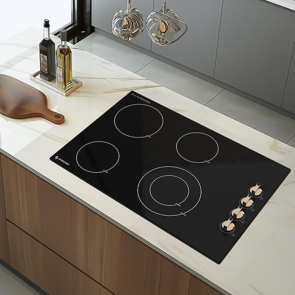 Hardwired Electric Stove Top AMZCHEF 30-Inch 4-Burner Electric Cooktop ...
