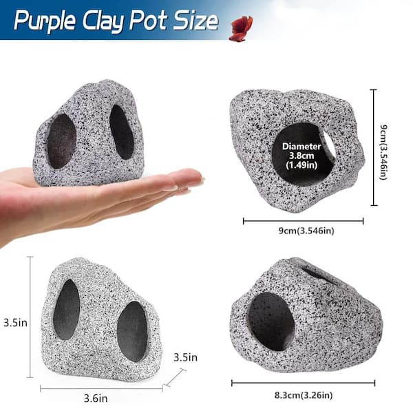 Medium Natural Aquarium Cave Decoration for Fish Shrimp Hiding Breeding and Betta Hideout Habitat (1-Pack)