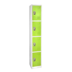 629-Series 72 in. H 4-Tier Steel Key Lock Storage Locker Free Standing Cabinets for Home, School, Gym in Green