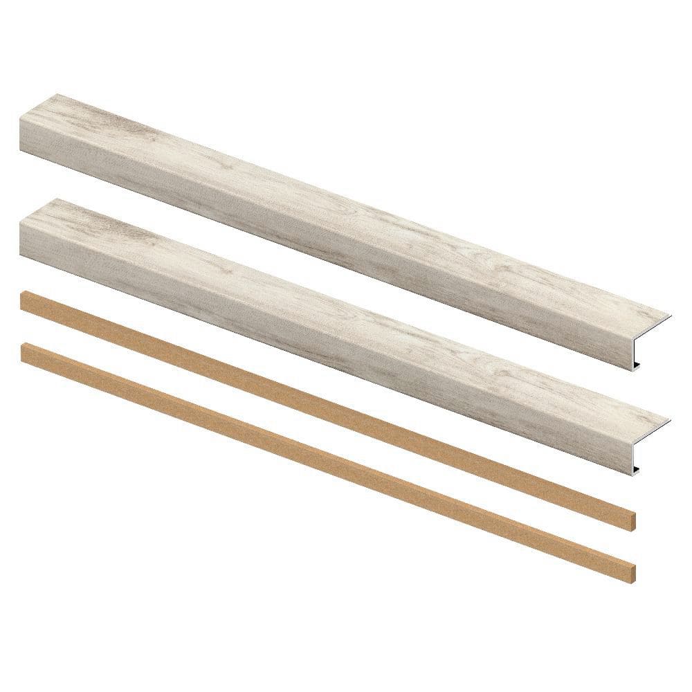 Chiffon Lace Oak 7mm x 46in x 4in Exact Match Large Square Nose Open Stair Return/Landing Kit (2-Pack) price history on PriceWatchPro