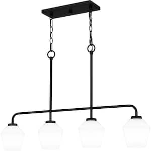 Nielson 4-Light Matte Black Chandelier