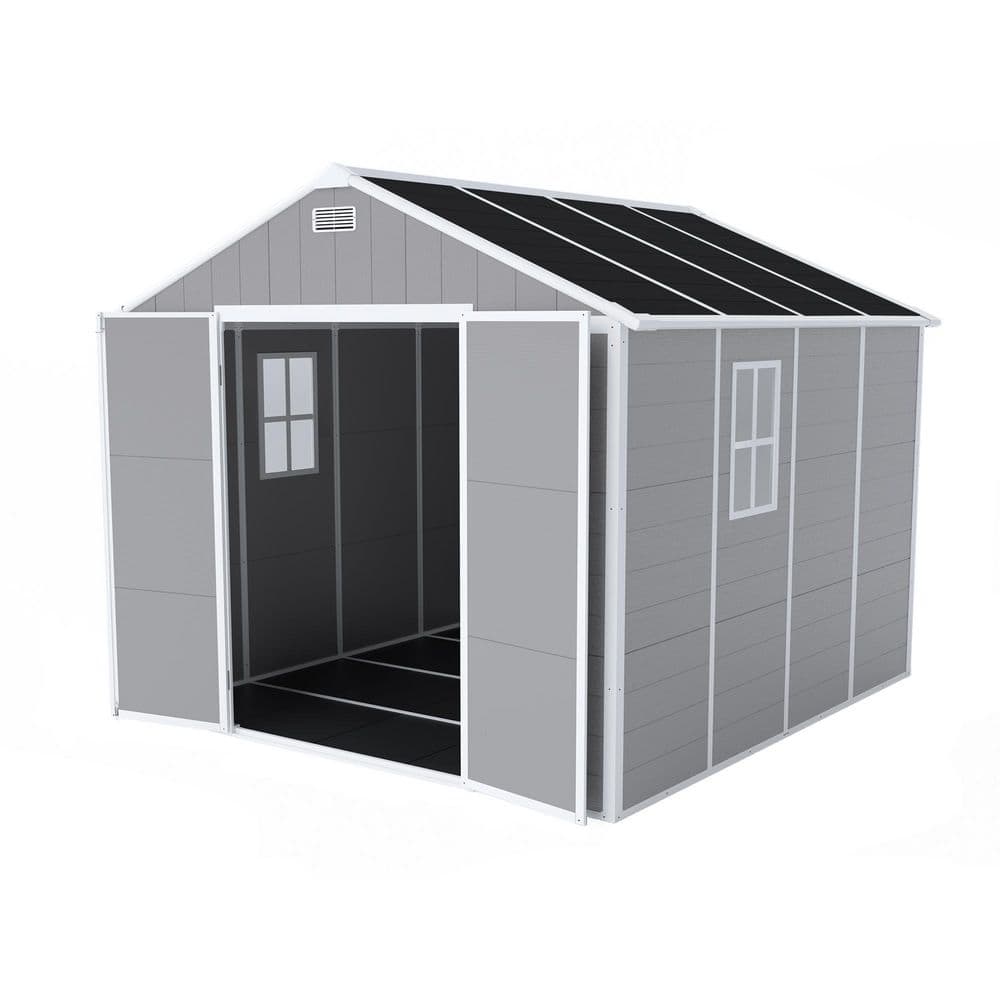 VAMOP 8 ft. W x 8 ft. D Resin Shed with Double Door