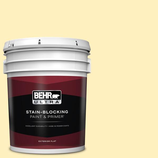 BEHR ULTRA 5 gal. #P300-2 Meringue Flat Exterior Paint & Primer