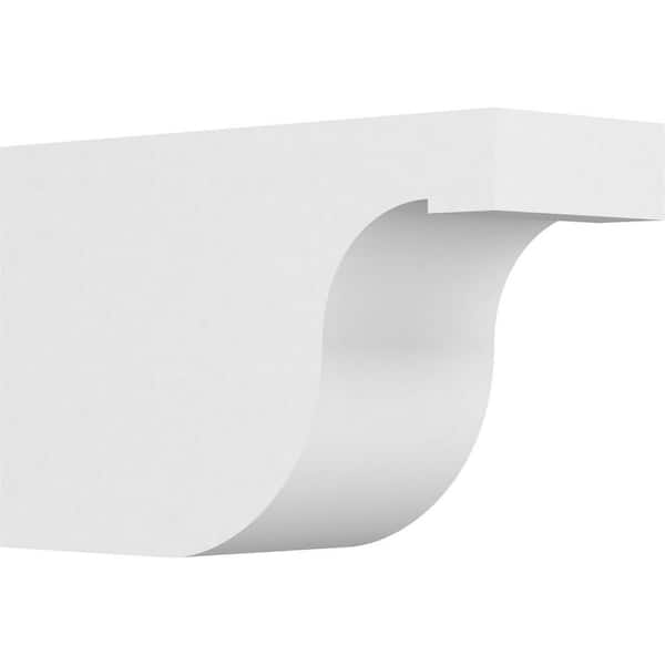 Ekena Millwork 6 in. x 10 in. x 16 in. Standard Del Monte Architectural Grade PVC Rafter Tail Brace