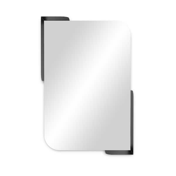 Umbra Alcove 30 in. H x 20 in. W Rectangular Wall Mirror Black