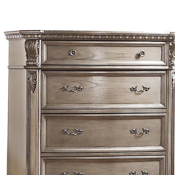 Acme Furniture Northville Antique Silver 5 Drawer 20 in. Chest of Drawers 26939