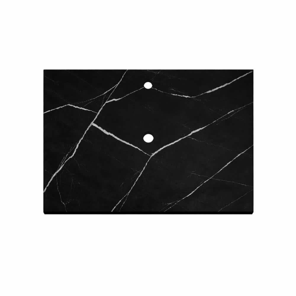Solid Surface Rectangular Bathroom Countertop Shelf in Marble Black 36 in. price history on PriceWatchPro