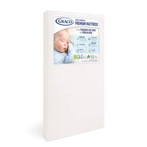 Premium White Foam Crib and Toddler Mattress