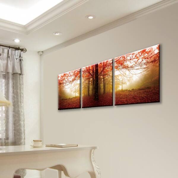 Furinno 20 in. x 60 in. "Autumn Leaves" Printed Acrylic Wall Art