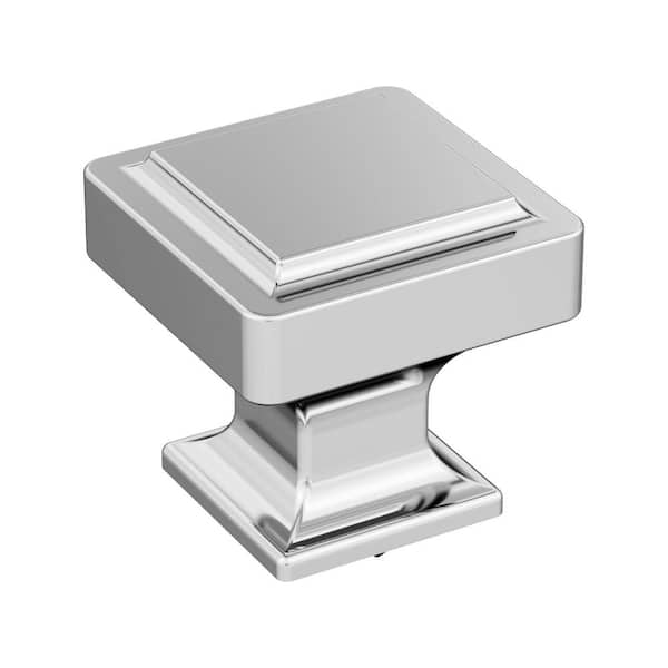 Eleva 1-3/16 in. Traditional Polished Chrome Square Cabinet Knob
