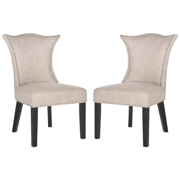 Safavieh Ciara Gray/Black Polyester Blend Side Chair (Set of 2)