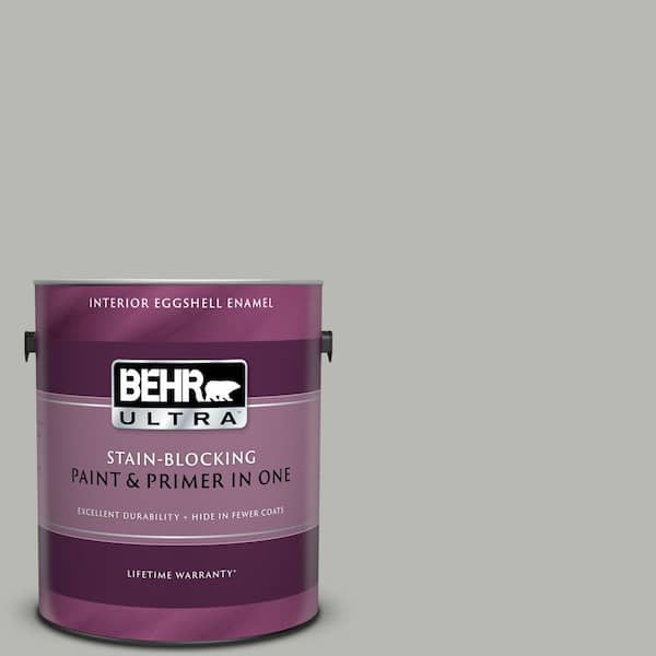 BEHR ULTRA 1 gal. #UL260-18 Classic Silver Eggshell Enamel Interior Paint and Primer in One
