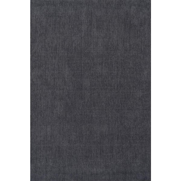 Nate Berkus x Rugs Crosby Solid Wool Cozy Slate Blue 8 ft. x 10 ft. Indoor Area Rug