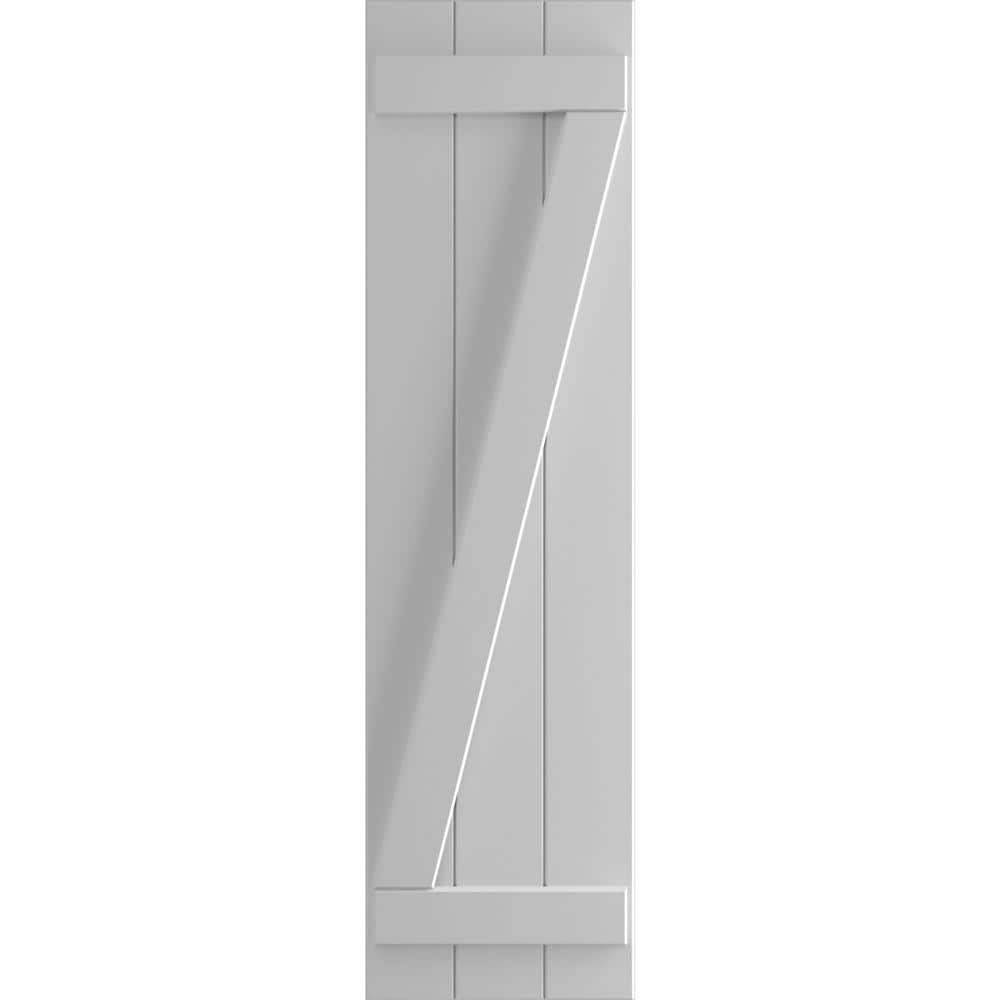 16-1/8 in. x 66 in. True Fit PVC Three Board Joined Board and Batten Shutters with Z-Bar Pair in Primed price history on PriceWatchPro