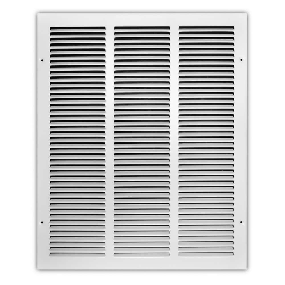 Everbilt 16 in. X 20 in. Steel Return Air Grille in White  Powder Coat White