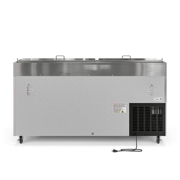 Koolmore 71 in. 17 cu. ft. Commercial Pizza Prep Refrigerator in