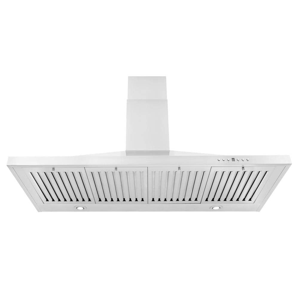 48" Stainless Steel Convertible Wall Mount Range Hood with Charcoal Filters