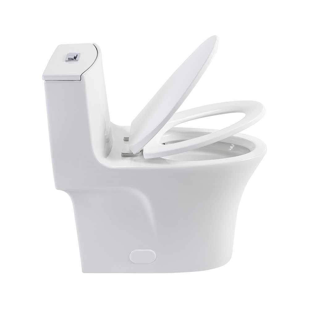 12 in. 1-Piece 1.1/1.6 GPF Dual Tornado Flush Elongated Toilet in Glossy White with Soft Closing ADA Height Seat price history on PriceWatchPro
