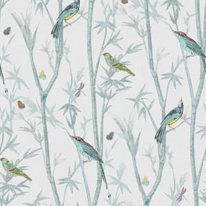 NEXT Chinoiserie Bird Trail Duck Egg Removable Non-Woven Paste the Wall Wallpaper