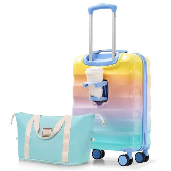 LIVACA 2-Piece Lightweight Glossy Hard Plastic Hardshell Carry On